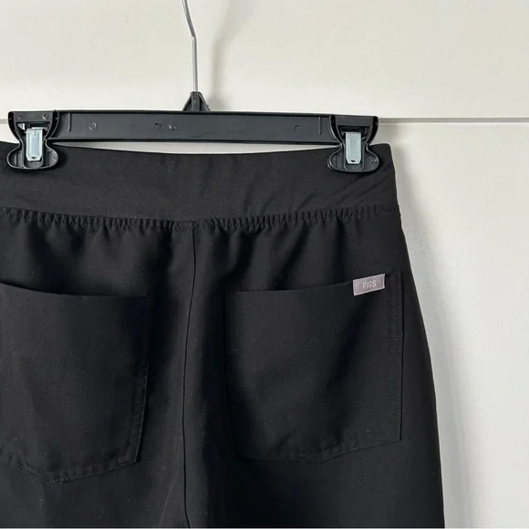 Figs High Waisted Zamora Jogger Scrub Pants Black Size Extra Small Petite - Picture 5 of 12